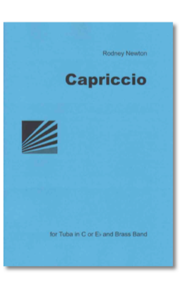 Capriccio for tuba by Rodney Newton brass band score and parts
